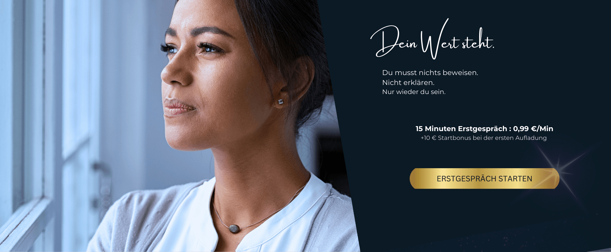 Frau am Fenster – spirituelle Beratung für Klarheit und Neustart